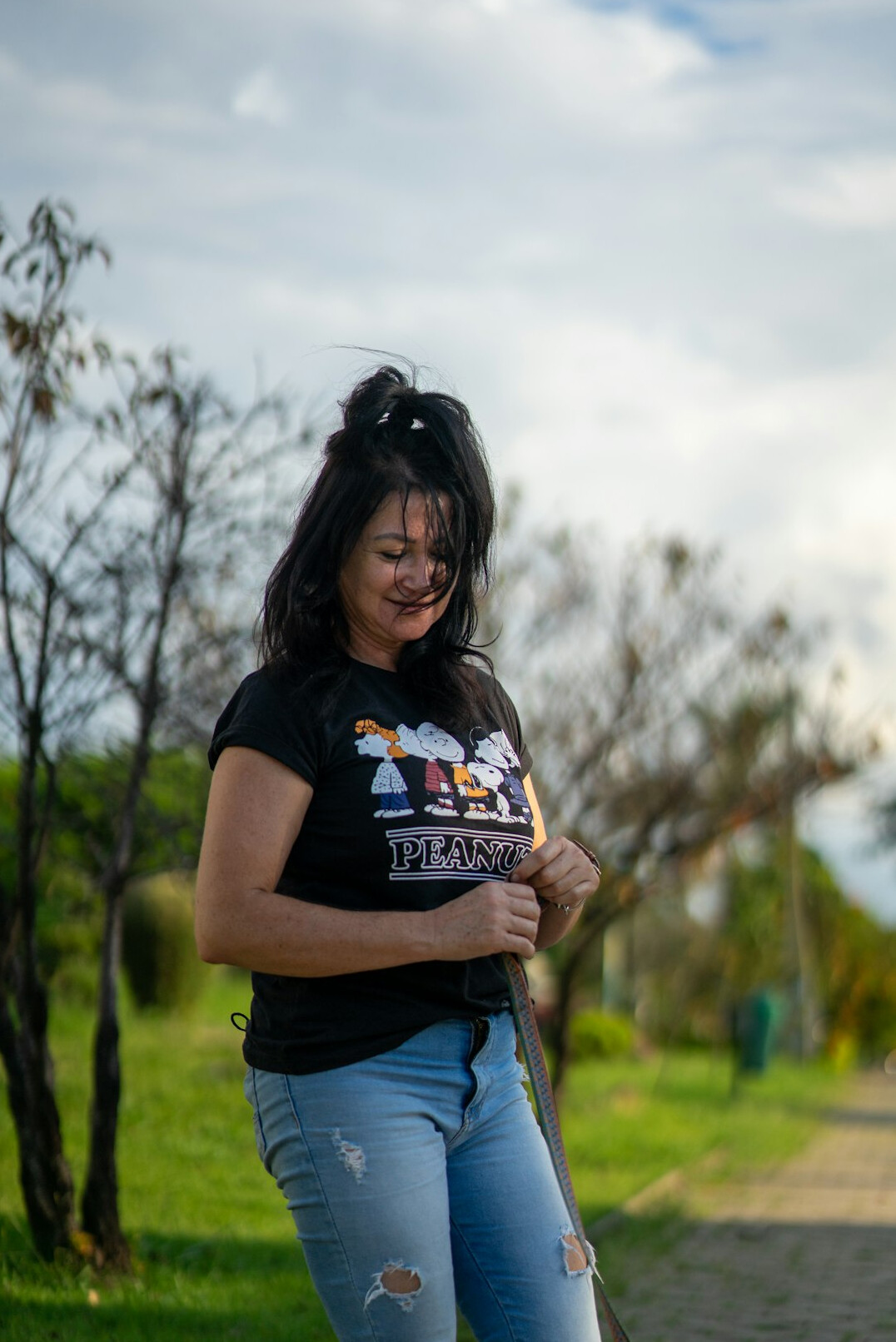 Portrait of a Brazilian woman with short dark hair smiling